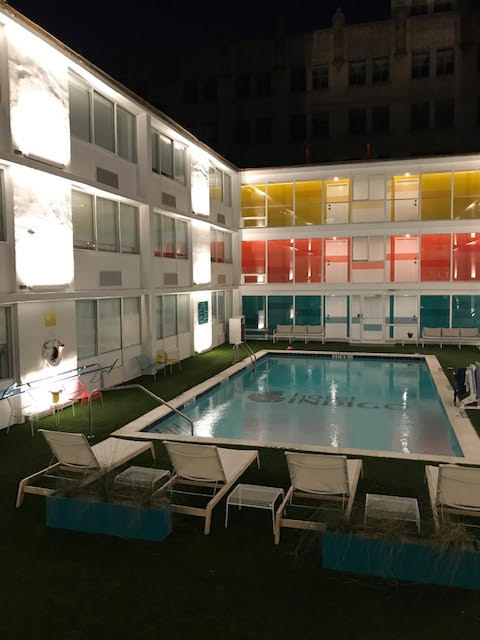 Pool at night